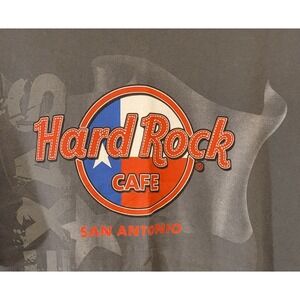Hard Rock Cafe Texas San Antonio Graphic T Shirt Mens XL Gray Cotton